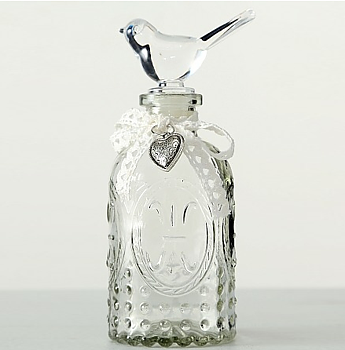 Flacon liten flaska Romantic glas Gårdsromantik shabby chic lantlig stil