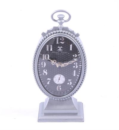 Bordsur klocka bordsklocka Vintage Silver ornament shabby chic lantlig stil Gårdsromantik