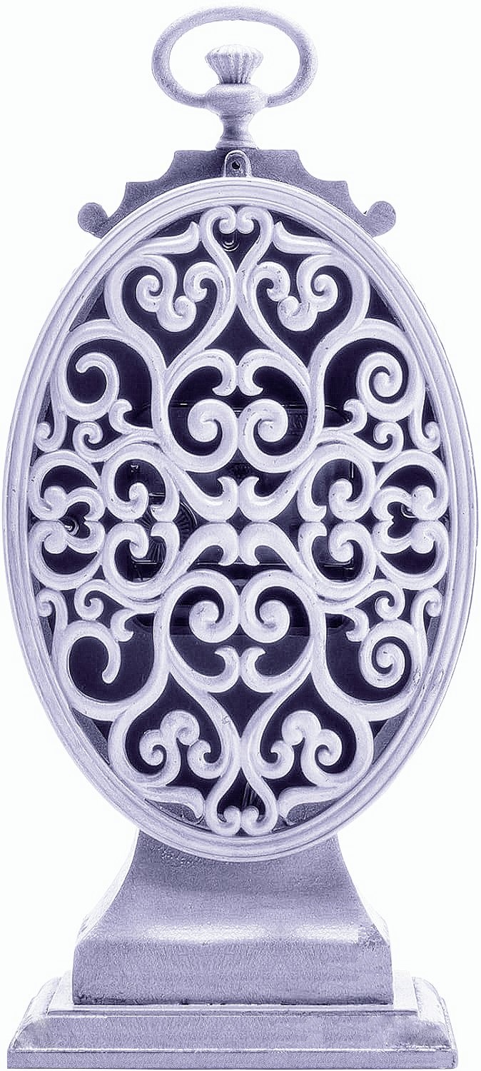Bordsur klocka bordsklocka Vintage Silver ornament shabby chic lantlig stil Gårdsromantik - 2