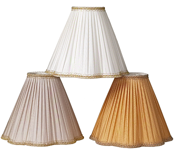 Lampskärm gammeldags plizzerad stor 6 färger Golvlampa Läslampa