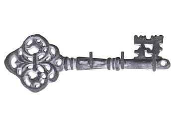 Hook hanger antique key zinc gray cast iron key storage whimsical shabby chic country style
