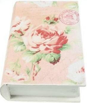 Boklåda bokgömma rosor shabby chic lantlig stil