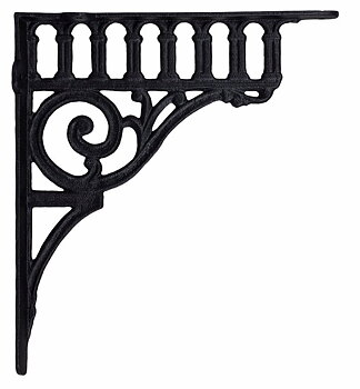 Konsoll gjutjärn snirklig hyllbärare gjutjärnskonsoll shabby chic lantlig stil