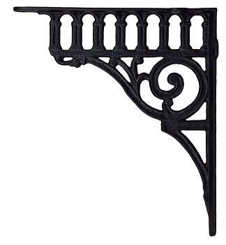 Konsoll gjutjärn snirklig hyllbärare gjutjärnskonsoll shabby chic lantlig stil