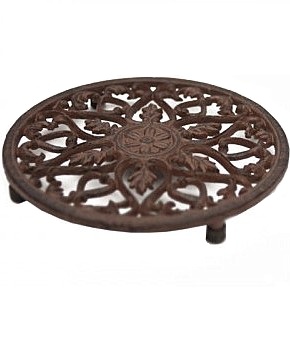 Cast iron trivet shabby chic country style French country style