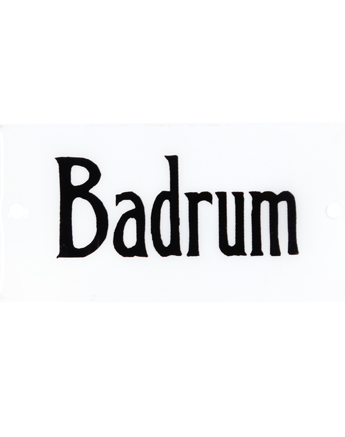 Sign BADRUM sheet metal sign white shabby chic country style