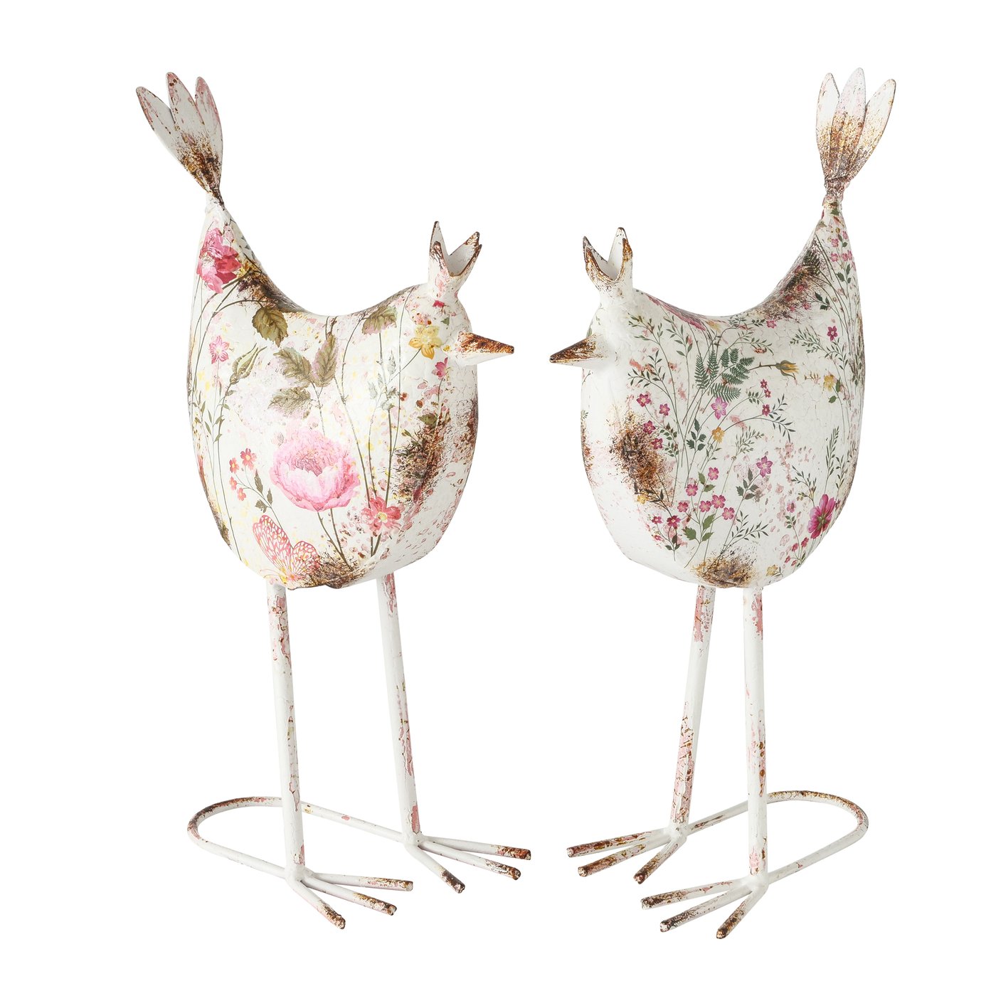 Stor Tupp i plåt handgjord 2 sorter shabby chic lantlig stil Gårdsromantik