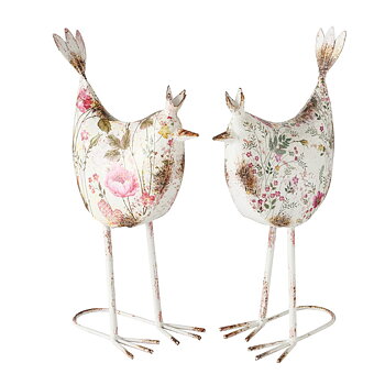 Stor Tupp i plåt handgjord 2 sorter shabby chic lantlig stil Gårdsromantik