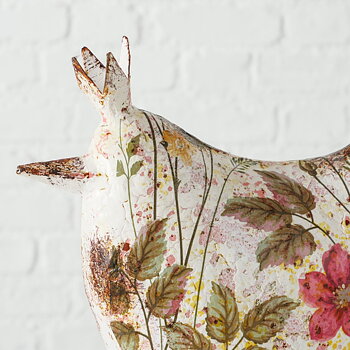 Stor Tupp i plåt handgjord 2 sorter shabby chic lantlig stil Gårdsromantik