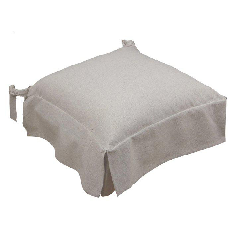 Stolsfodral linnebeige beige med kappa lantlig stil gammalsvensk Gårdsromantik