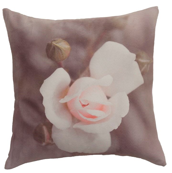 Kuddfodral rosa ros shabby chic lantlig stil