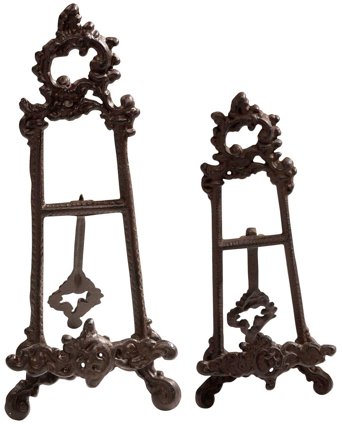 Kokbokställ bokstöd antikbrunt gjutjärn 2 storlekar shabby chic lantlig stil