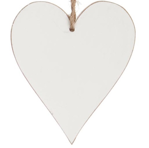 Stort vitt hjärta i trä shabby chic lantlig stil Gårdsromantik
