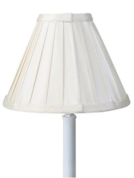 Lampskärm Stella vit veckad shabby chic lantlig stil
