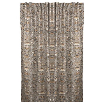 2 pcs Curtain lengths Solder Flowers &amp; leaves gray Art Deco shabby chic country style Farm romance