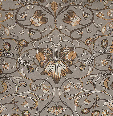 2 st Gardinlängder Lodden Blommor & blad grå Art Deco shabby chic lantlig stil Gårdsromantik