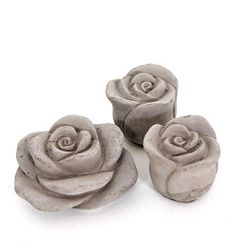 Trädgårdsdekoration ros betong shabby chic lantlig stil Gårdsromantik