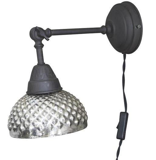 Vägglampa i fattigmanssilver shabby chic lantlig stil Jeanne darc Living Gårdsromantik