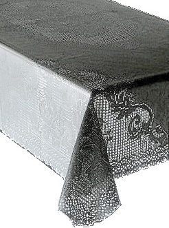 Ljuvlig grå spetsduk i vinyl shabby chic lantlig stil fransk lantstil - 2