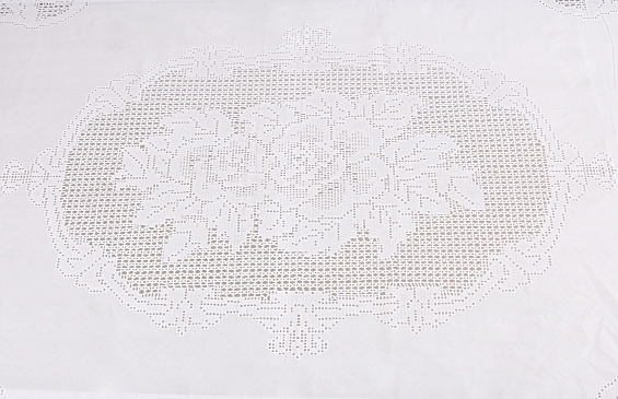 Ljuvlig grå spetsduk i vinyl shabby chic lantlig stil fransk lantstil - 3