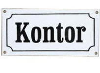 Skylt Kontor plåtskylt vit shabby chic lantlig stil