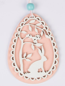 Ägg påskägg ljusrosa dimrosa lövsågat trä shabby chic lantlig stil