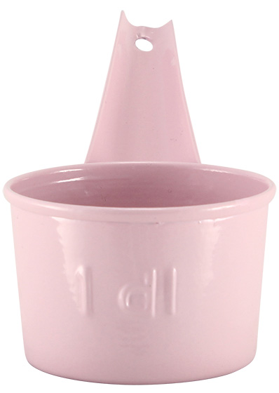 Rosa skopa i emalj shabby chic lantlig stil