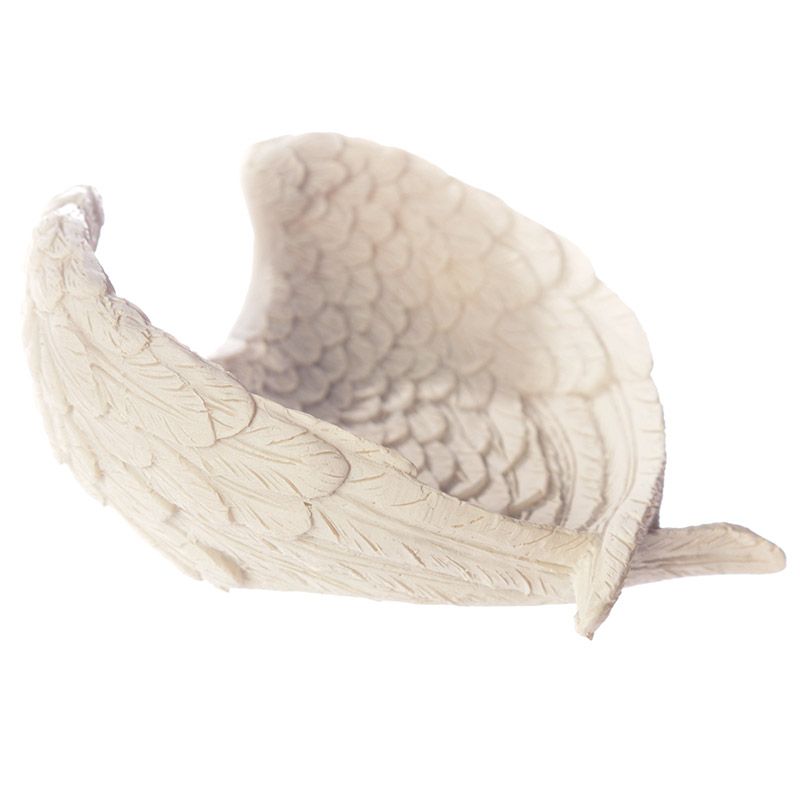 Vita änglavingar skål shabby chic lantlig stil Gårdsromantik