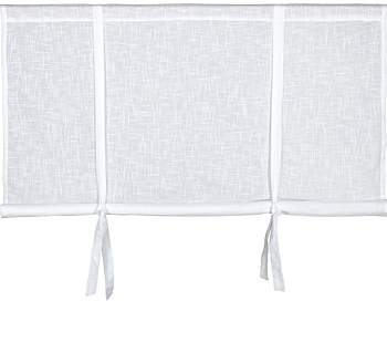 Hissgardin vit med knytband 100 x 100 cm shabby chic lantlig stil