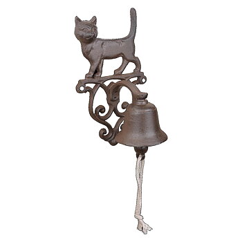 Klocka dörrklocka i gjutjärn Katt shabby chic lantlig stil Gårdsromantik