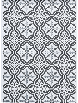 Löpare Mosaik svart shabby chic lantlig stil