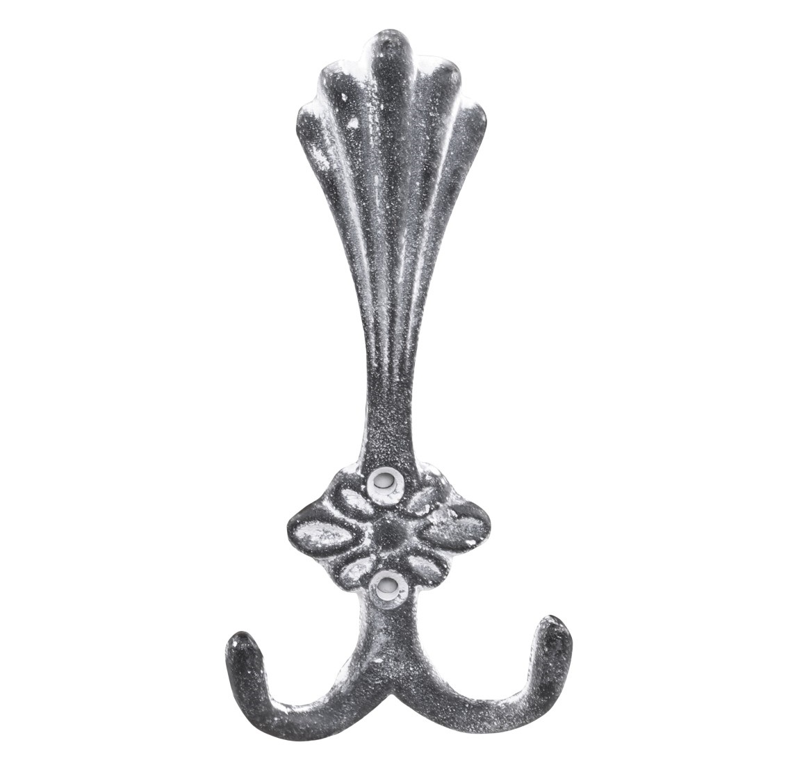 Hook triple hook antique-zinc gray shabby chic country style Farm romance