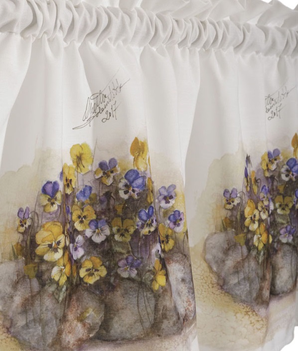 Kappa gardinkappa Penseer Metervara Svanefors lantlig stil Gårdsromantik shabby chic  - 2