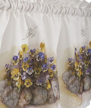 Kappa gardinkappa Penseer Metervara Svanefors lantlig stil Gårdsromantik shabby chic 