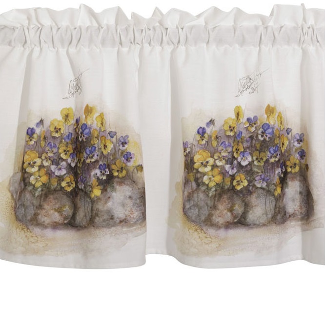 Kappa gardinkappa Penseer Metervara Svanefors lantlig stil Gårdsromantik shabby chic 