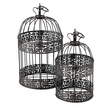 Birdcage interior throw whimsical lace shabby chic country style French country style Farm romance