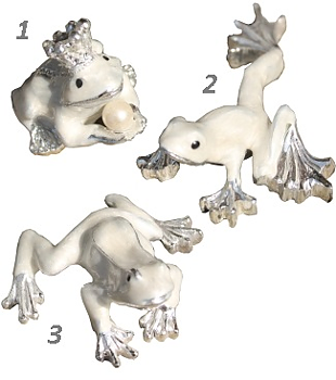 Grodprins groda vit silver shabby chic lantlig stil