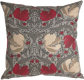 Kuddfodral Red Pimpernell Art Deco lantlig stil 