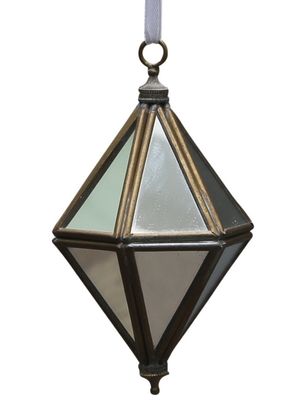 Diamant antik mässing spegelornament  shabby chic lantlig stil chic antique