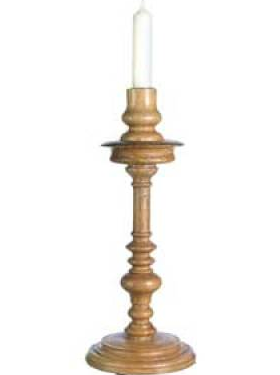 Ljusstake i trä natur låg Madam stoltz shabby chic lantlig stil - 2