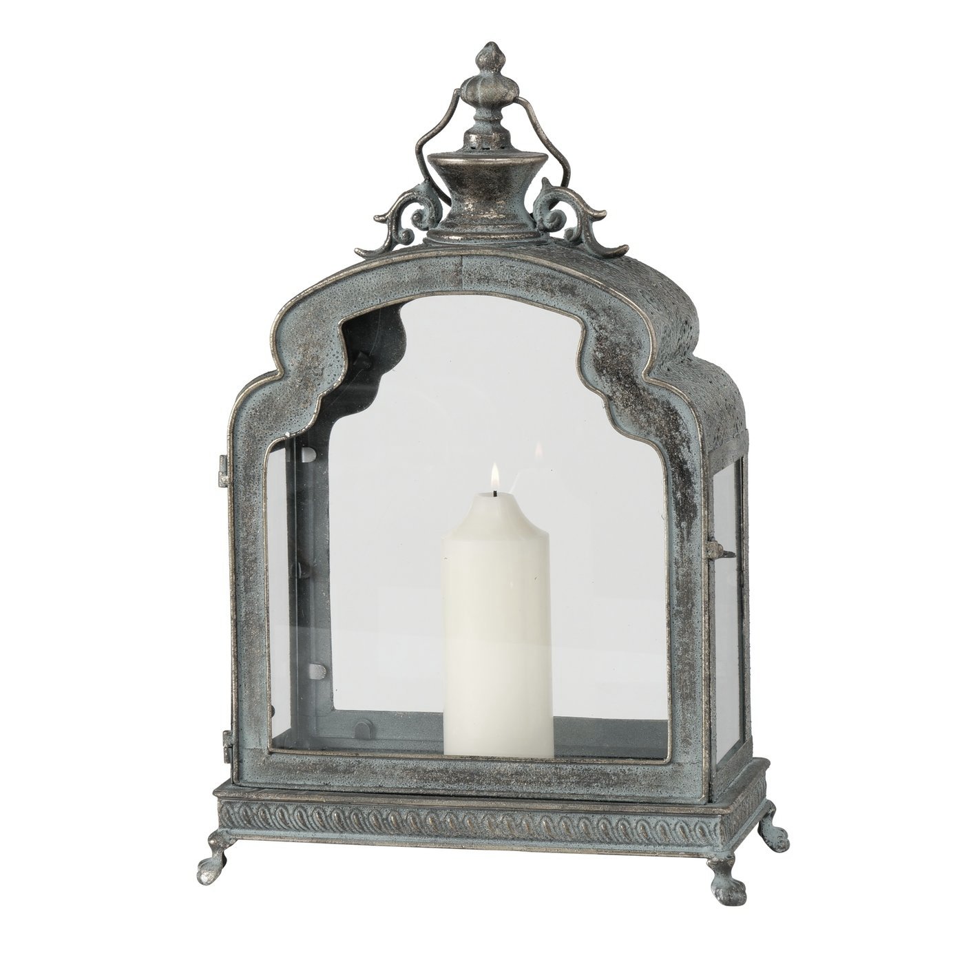 Lykta lanterna antik stor shabby chic lantlig stil Gårdsromantik