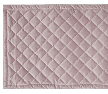 Löpare Sammet rosa quiltad Art Deco lantlig stil fransk lantstil Gårdsromantik