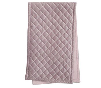 Löpare Sammet rosa quiltad Art Deco lantlig stil fransk lantstil Gårdsromantik