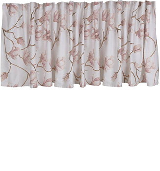 Gardinkappa vit rosa Magnolia lantlig stil Gårdsromantik