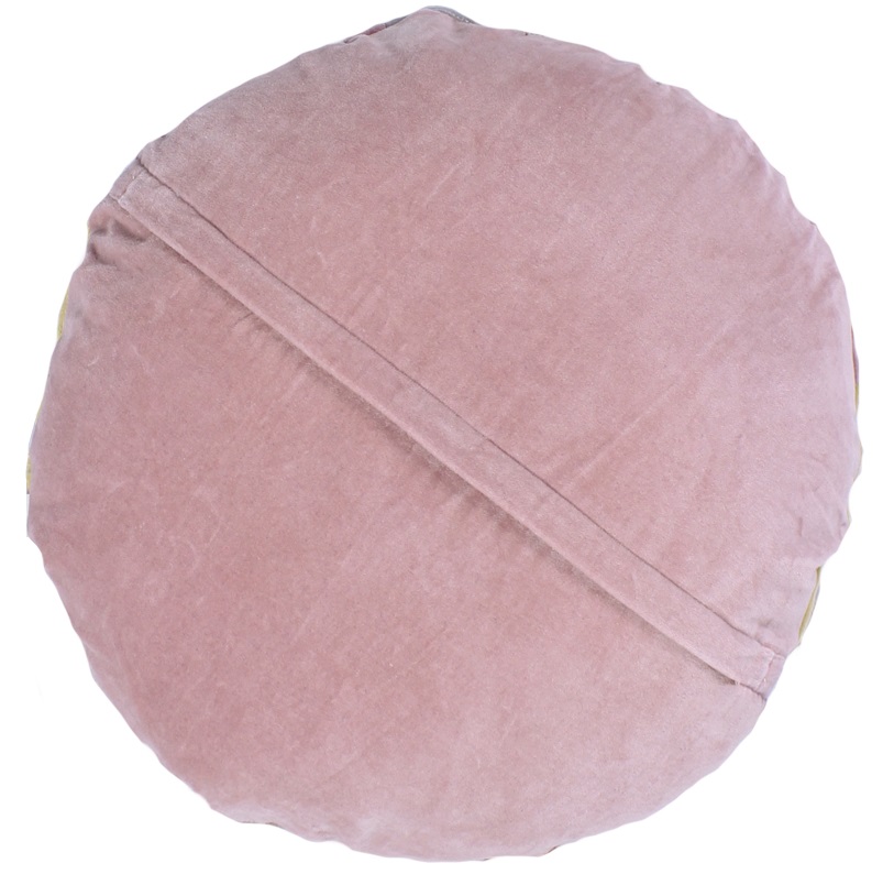 Kuddfodral runt rosa  sammet retro shabby chic lantlig stil Gårdsromantik - 2