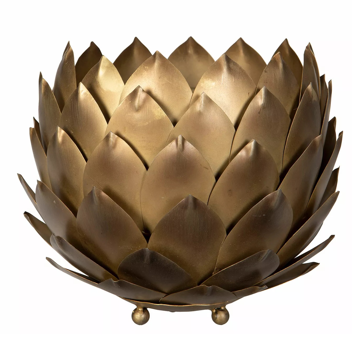 Kruka kotte antikguld plåt art deco shabby chic lantlig stil - 2