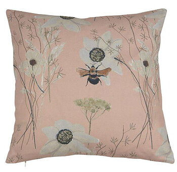 Kuddfodral Humla på sommaräng rosa lantlig stil Gårdsromantik  