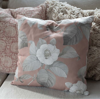 Kuddfodral Flower rosa shabby chic lantlig stil Gårdsromantik