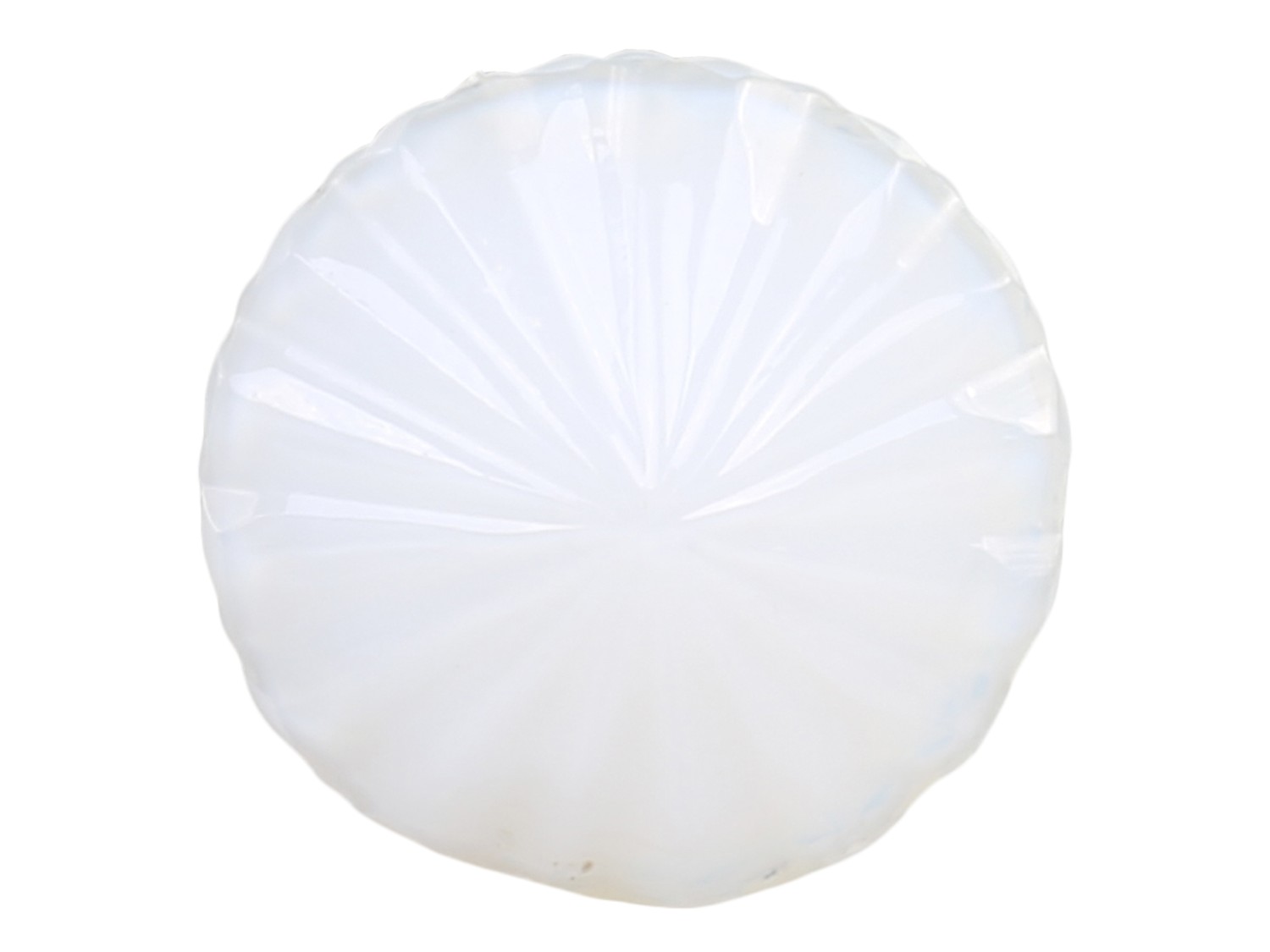 Vit knopp  glas med slipningar shabby chic lantlig stil Gårdsromantik  - 2