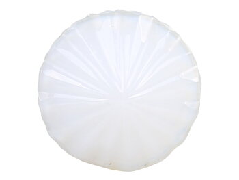 Vit knopp  glas med slipningar shabby chic lantlig stil Gårdsromantik 